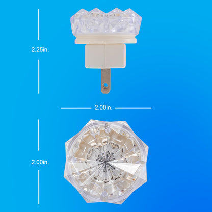 GE SleepLite Jewel LED Night Light, Plug-in, Always on, Amber, UL-Certified, Energy Efficient, Ideal Nightlight for Bedroom, Bathroom, Nursery, Hallway, Kitchen, 11286, 2 Pack