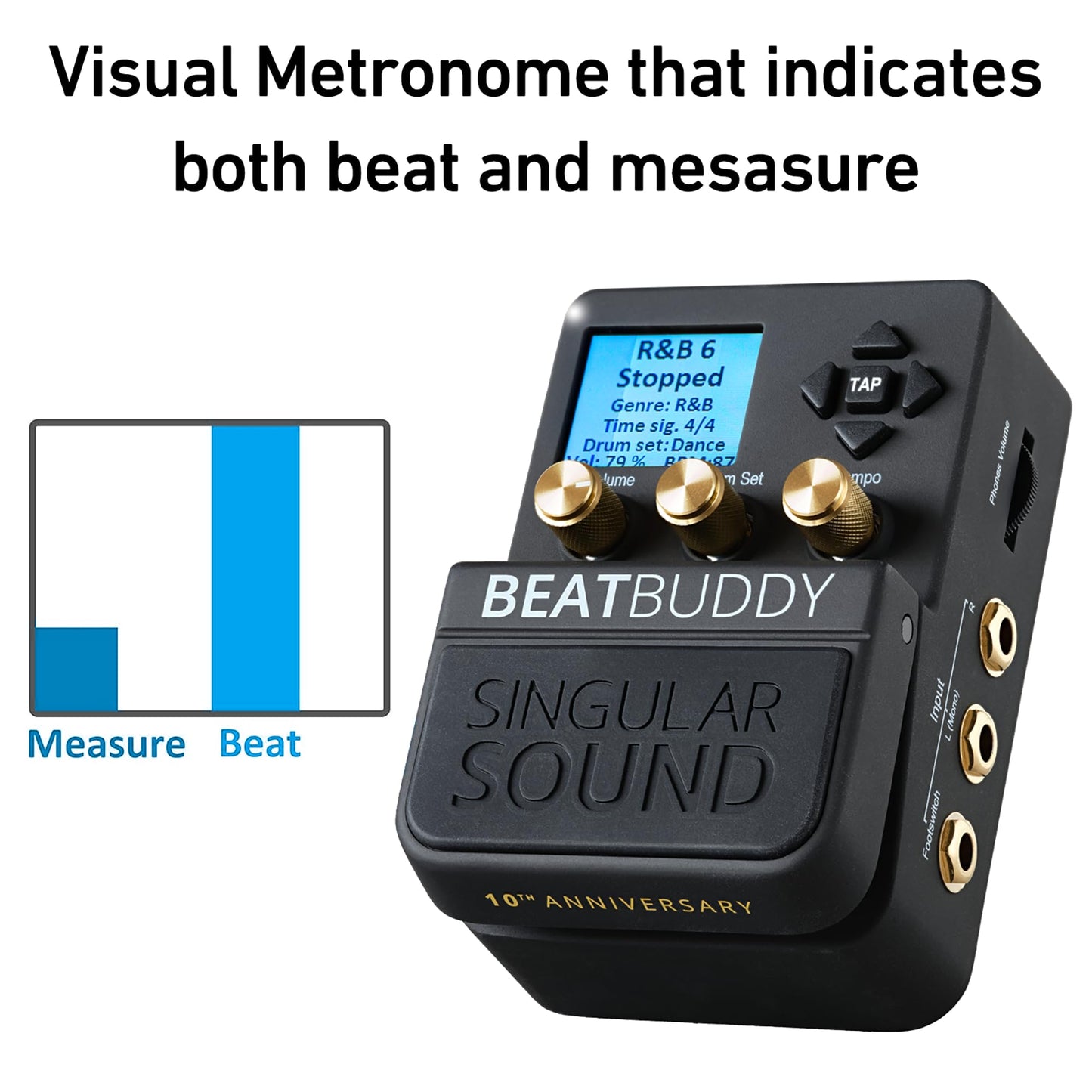 Singular Sound BeatBuddy 10th Anniversary Edition the Only Drum Machine That sounds Human and is Easy To Use