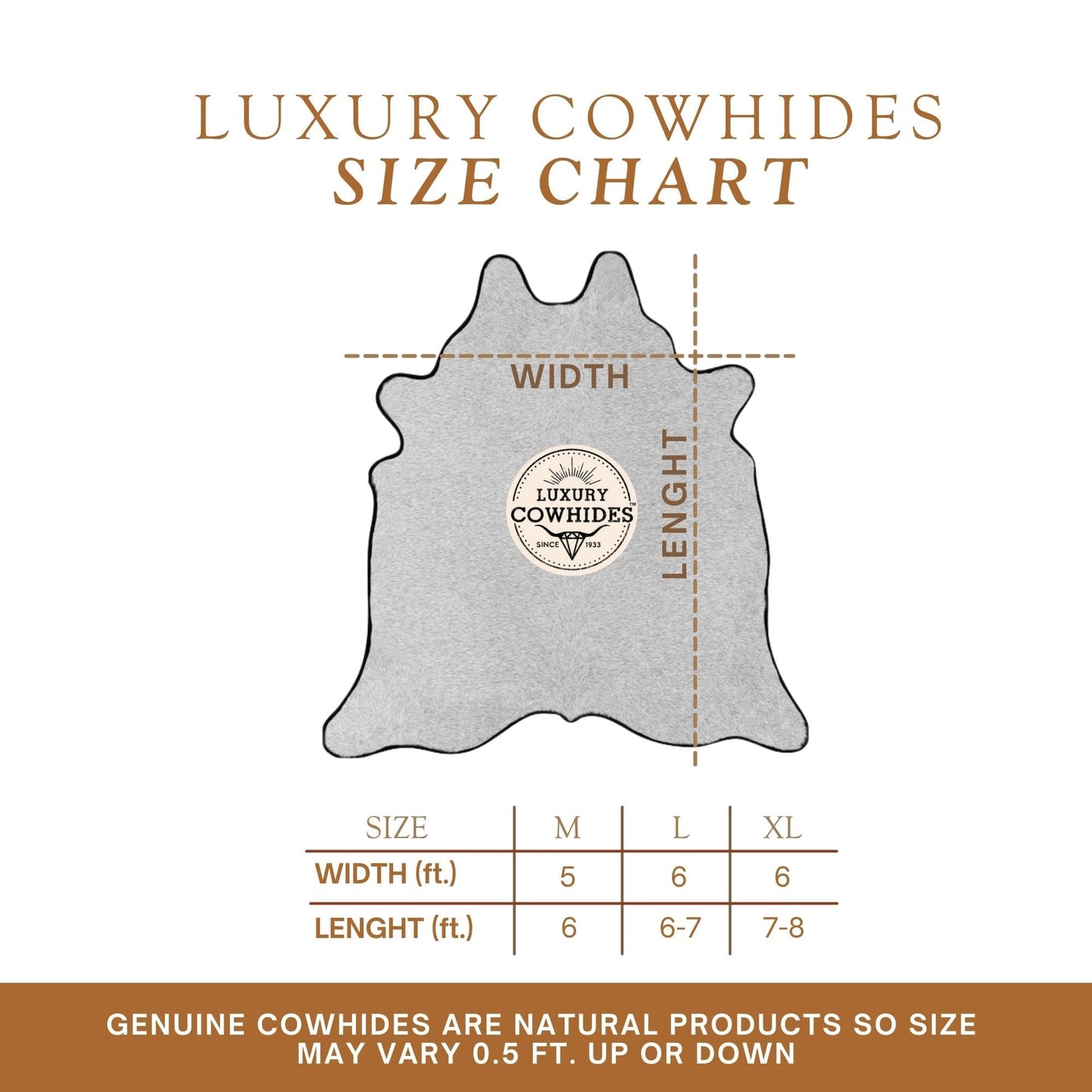 Sunshine Cowhides 100% Genuine Metallic Gold On Off White Cowhide Rug - Modern Style Animal Skin Rug & Floor Carpet for Living Room, Bedroom, Kitchen & More - Extra Large (6x7-8 Ft.)