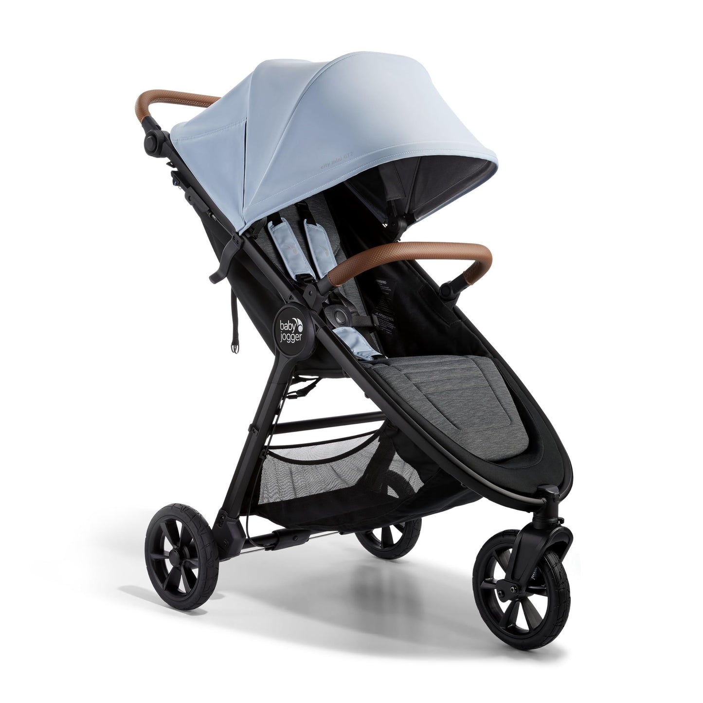 Baby Jogger® City Mini GT2 Single Stroller, Eco-Friendly Series, Baby Stroller with Four-Way Use with the Included Infant Car Seat Adapters, Leatherette Handle and Belly Bar, Slate Fog