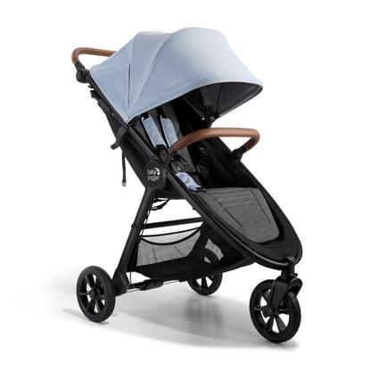 Baby Jogger® City Mini GT2 Single Stroller, Eco-Friendly Series, Baby Stroller with Four-Way Use with the Included Infant Car Seat Adapters, Leatherette Handle and Belly Bar, Slate Fog