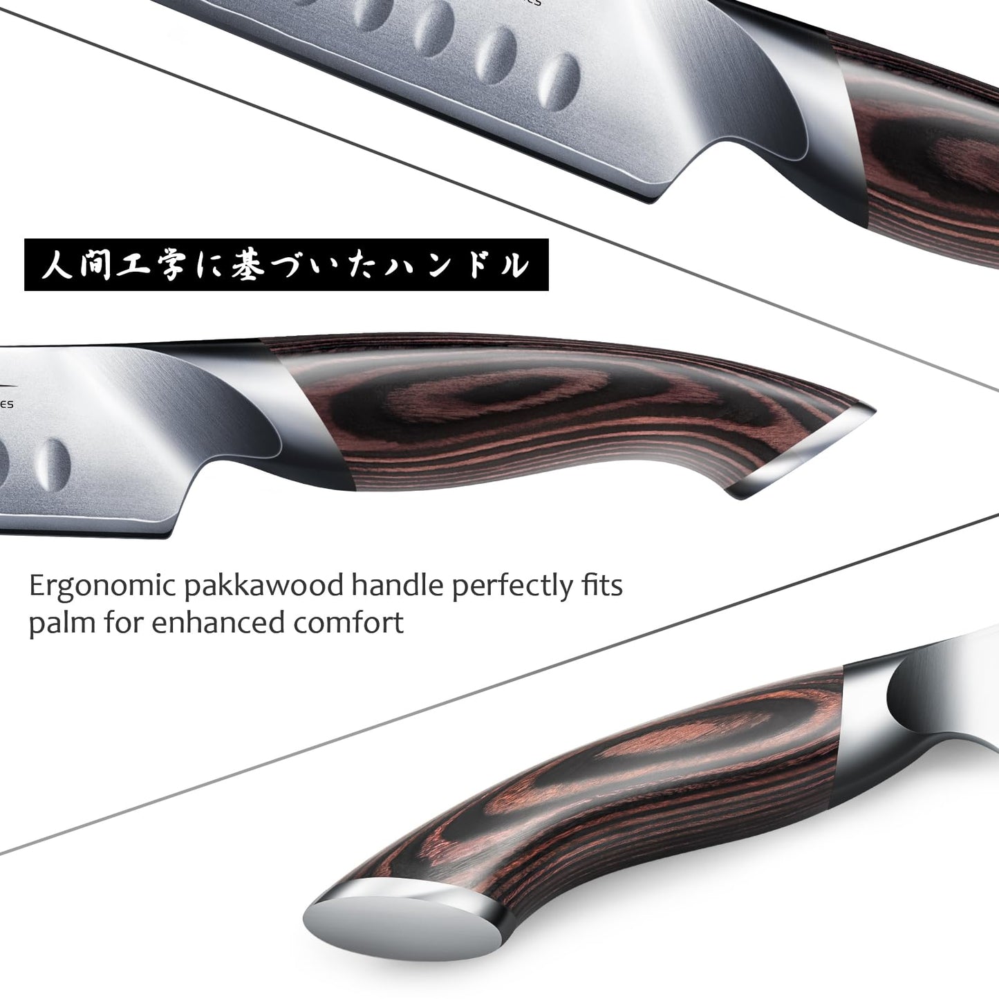 HOSHANHO Carving Knife 12 Inch, Japanese High Carbon Steel Slicing Knife with Ergonomic Pakkawood Handle, Razor Sharp Brisket Knives for Meat Cutting, BBQ, Turkey