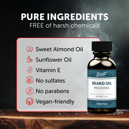 Detroit Grooming Beard Oil | Hydrating & Nourishing Formula with Vitamin E • Corktown Scent (1 oz)