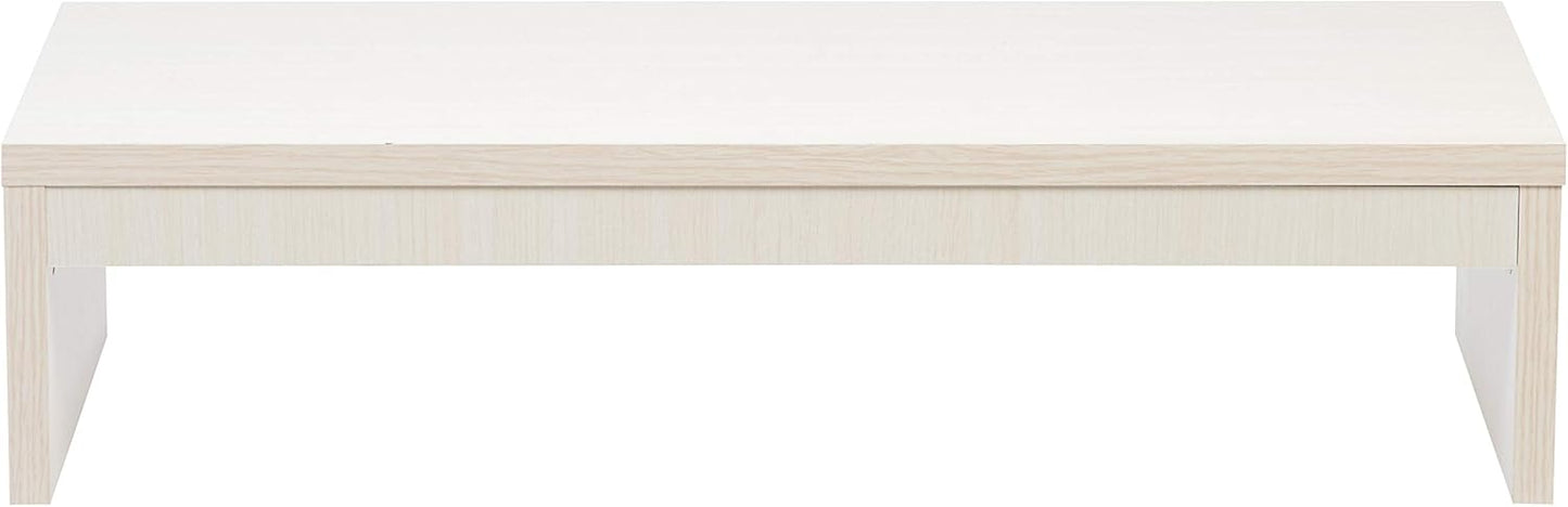 1-Tier, IRIS USA, Inc. Computer, Laptop, TV, Desk Top Riser, Ergonomic PC Monitor Stand, White
