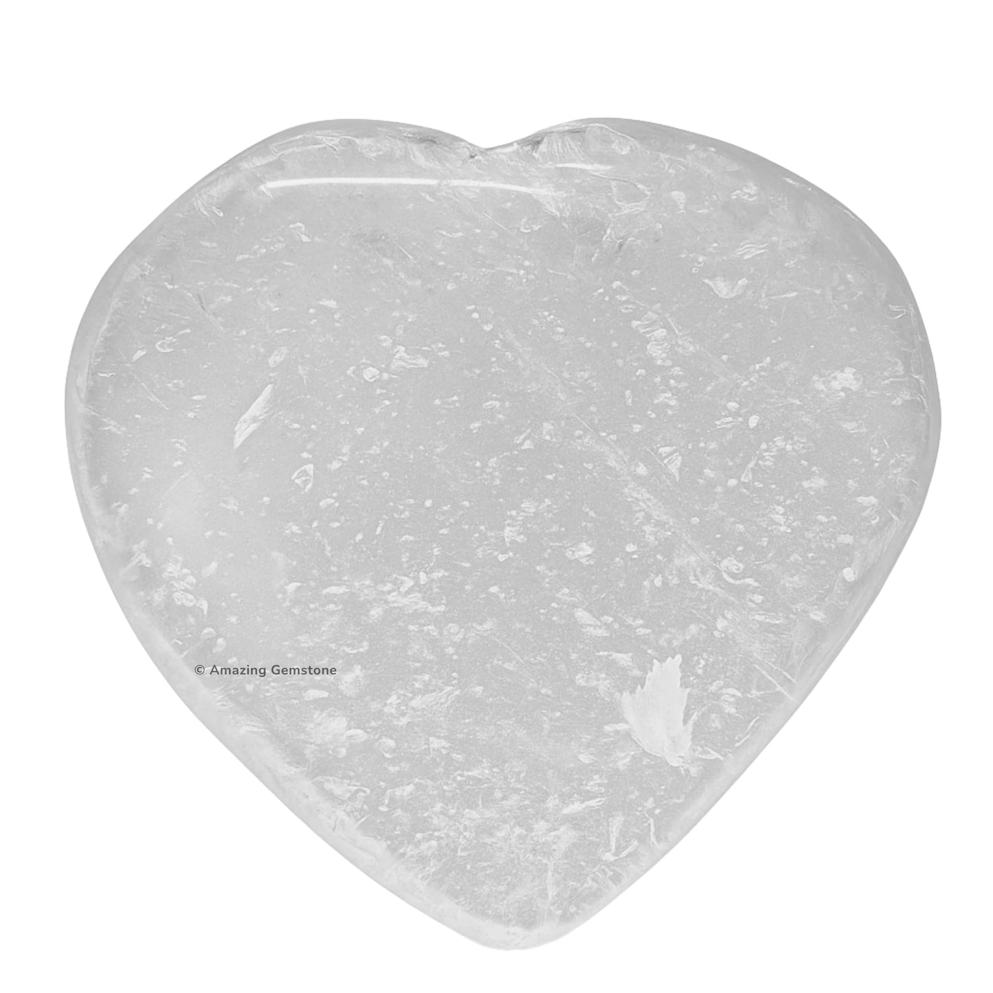 Amazing Gemstone Clear Quartz Stone Heart - Pack of 2 Crystal Heart Stones Rocks - Corazones De Piedra Crystals and Healing Stones Heart Shaped Crystal - Stocking Stuffers Gifts