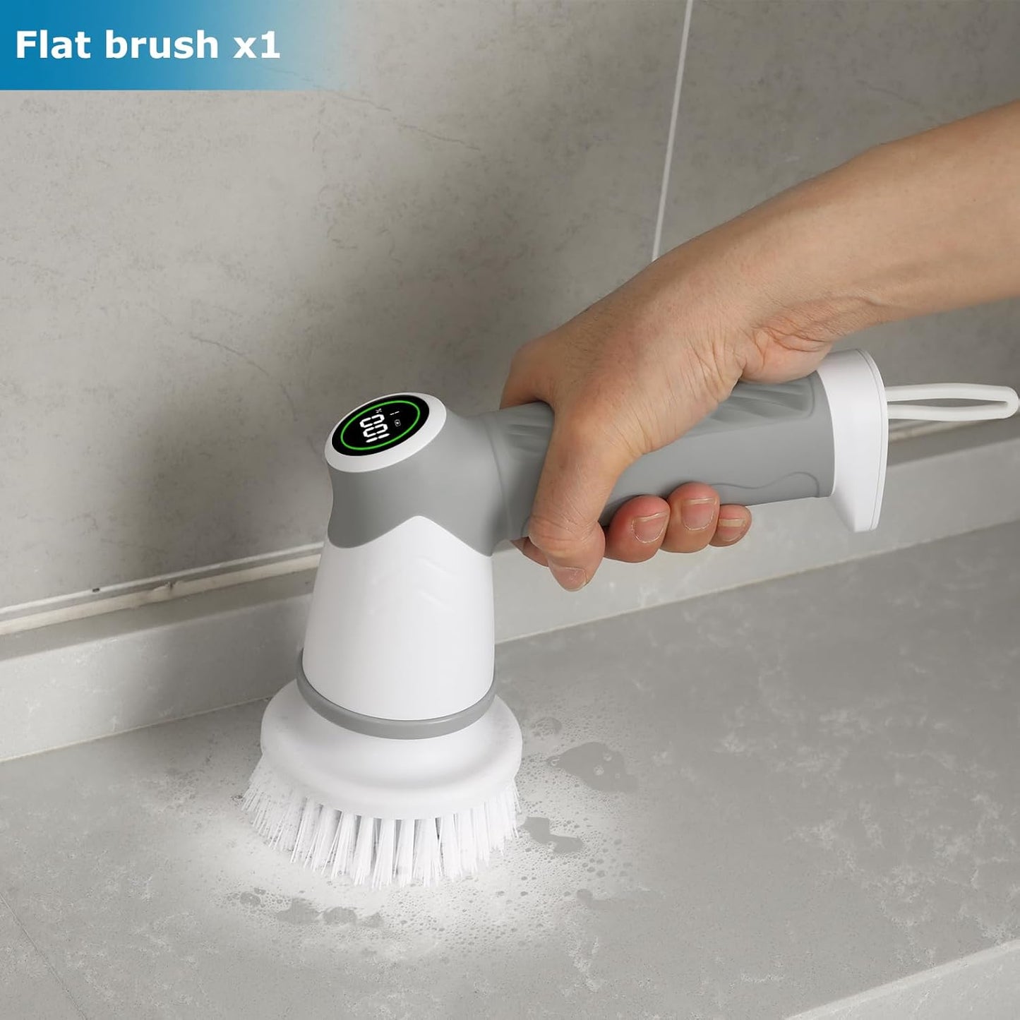 Replaceable Brush Heads Set for Model ECB 881, 7 Pcs, Kecoreay Power Shower Scrubber Replacement Heads