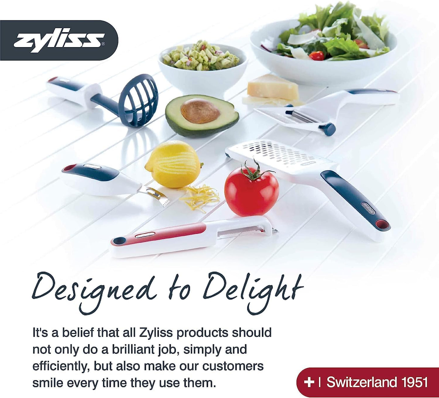 ZYLISS Egg Slicer - Non Slip, Egg Cutter and Wedger with Built in Shell Piercer
