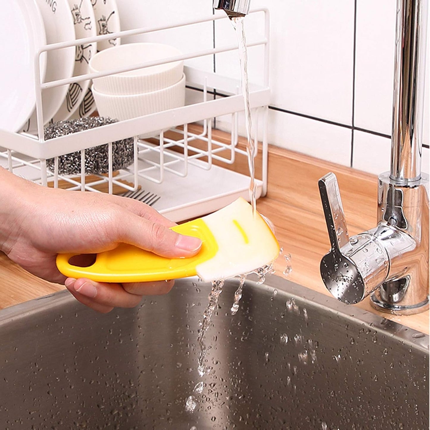 MXY Kitchen Silicone Spatula Pack of 1 PC for Dirty Fry Pan Dish Pot Washing Scraper Cleaning Brush