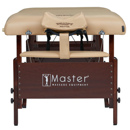 Master Massage 30" Del Ray Pro Portable Massage Table (30" Width x 84" Length) with Adjustable Table Height, 750lbs. Working Capacity- Massage Bed, Tattoo Table, Lash Table - Cream