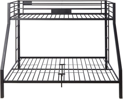 DANGRUUT Upgraded Version Thicken Metal Bunk Beds, Best Industrial Bunk Bed, Heavy Duty Bed Frame with Side Ladder and Safety Rails for Kids Girls Boys, Teens and Adults (Twin XL Over Queen)
