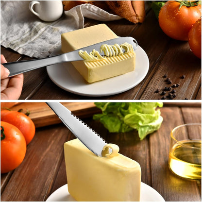 Butter Spreader Knife for Cold Butter above 20?, Butter Slicer, Curler, Grater, Butter Blade (1 knife)