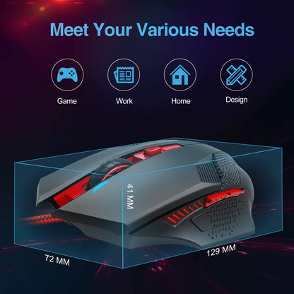 TECKNET Wireless Mouse-USB Ergonomic Optical Cordless Mouse with 8 Buttons,24-Month Battery Life,High-Precision 5 Adjustable DPI for PC/Mac/Laptop