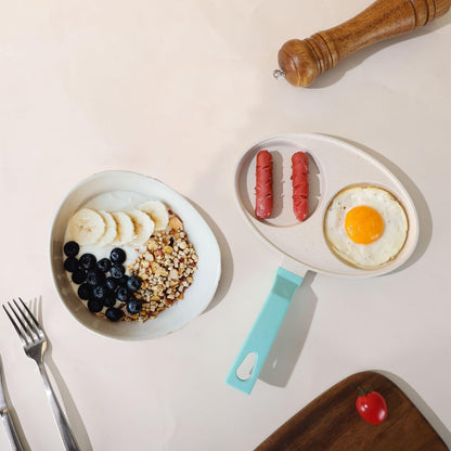 Nonstick Aluminium Egg Frying Pan, 2-Cup Omelette & Pancake Pan, Small Frying Pan for Cooking Eggs & Burgers