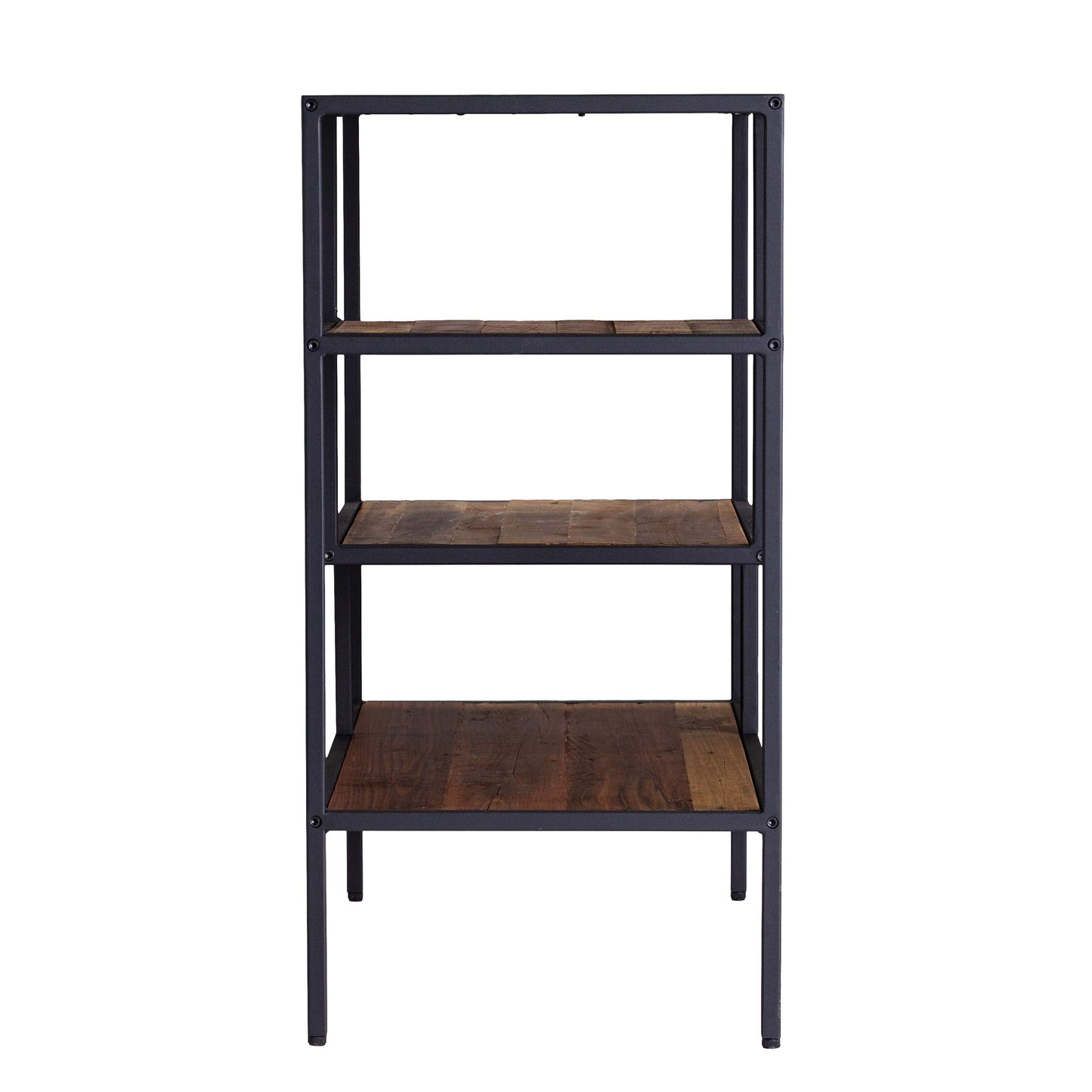 SEI Furniture - Mathry Reclaimed Wood Shelf - Natural - Reclaimed Wood & Iron Metal - Rustic Design - Ideal for Home Offices, Living Rooms, Dens, 31.5" W x 15.75" D x 31.5" H (HZ1058238)