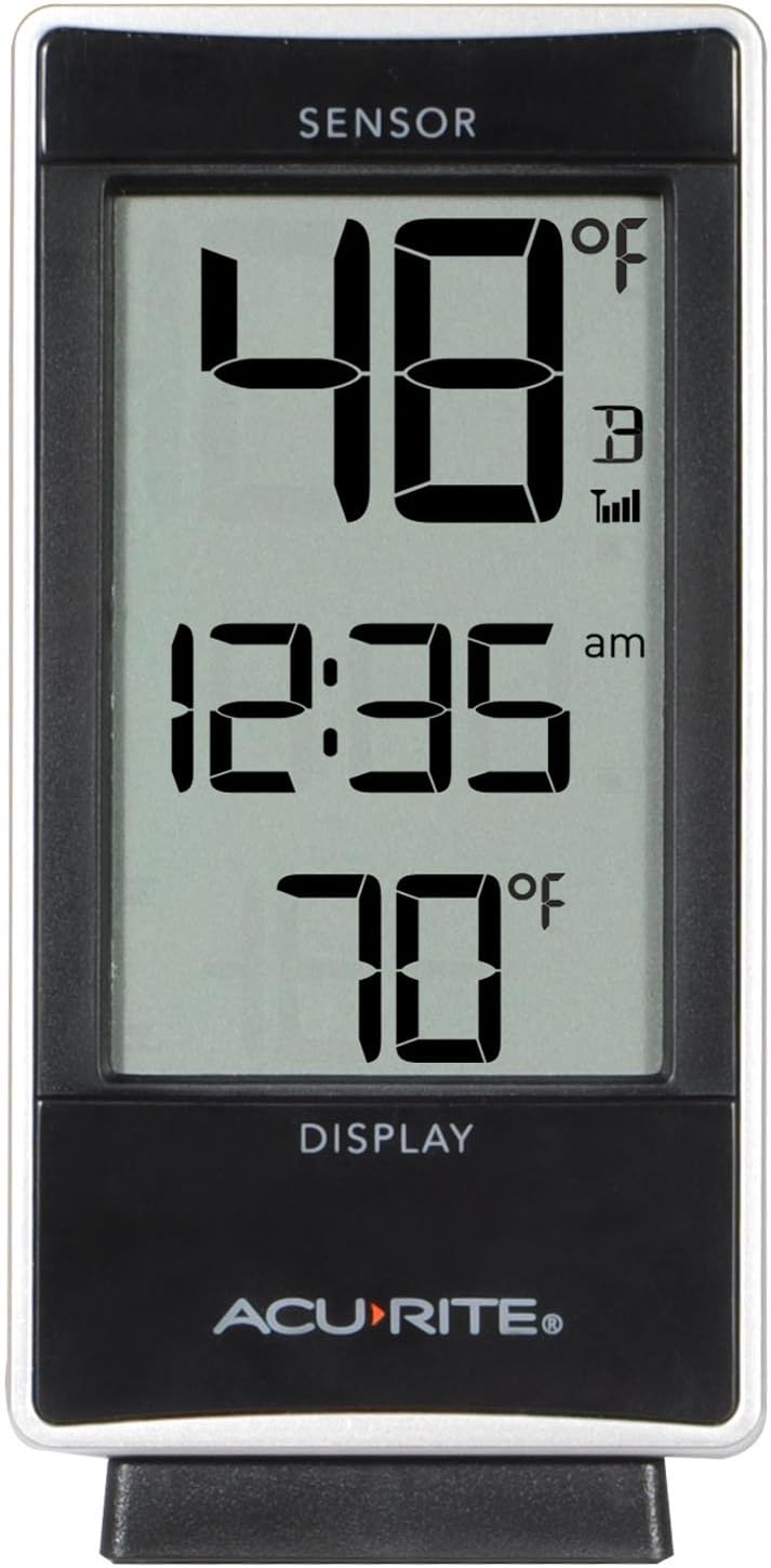 AcuRite 02059M Digital Thermometer with Indoor and Outdoor Temperature,White