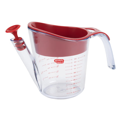 GoodCook Everyday Fat Separator for Cooking, 2-Cup Heat-Resistant Separator with Pour Spout, Bottom Release Fat Separator for BBQ and Gravy, Strainer and Silicone Stopper for Mess-Free Use