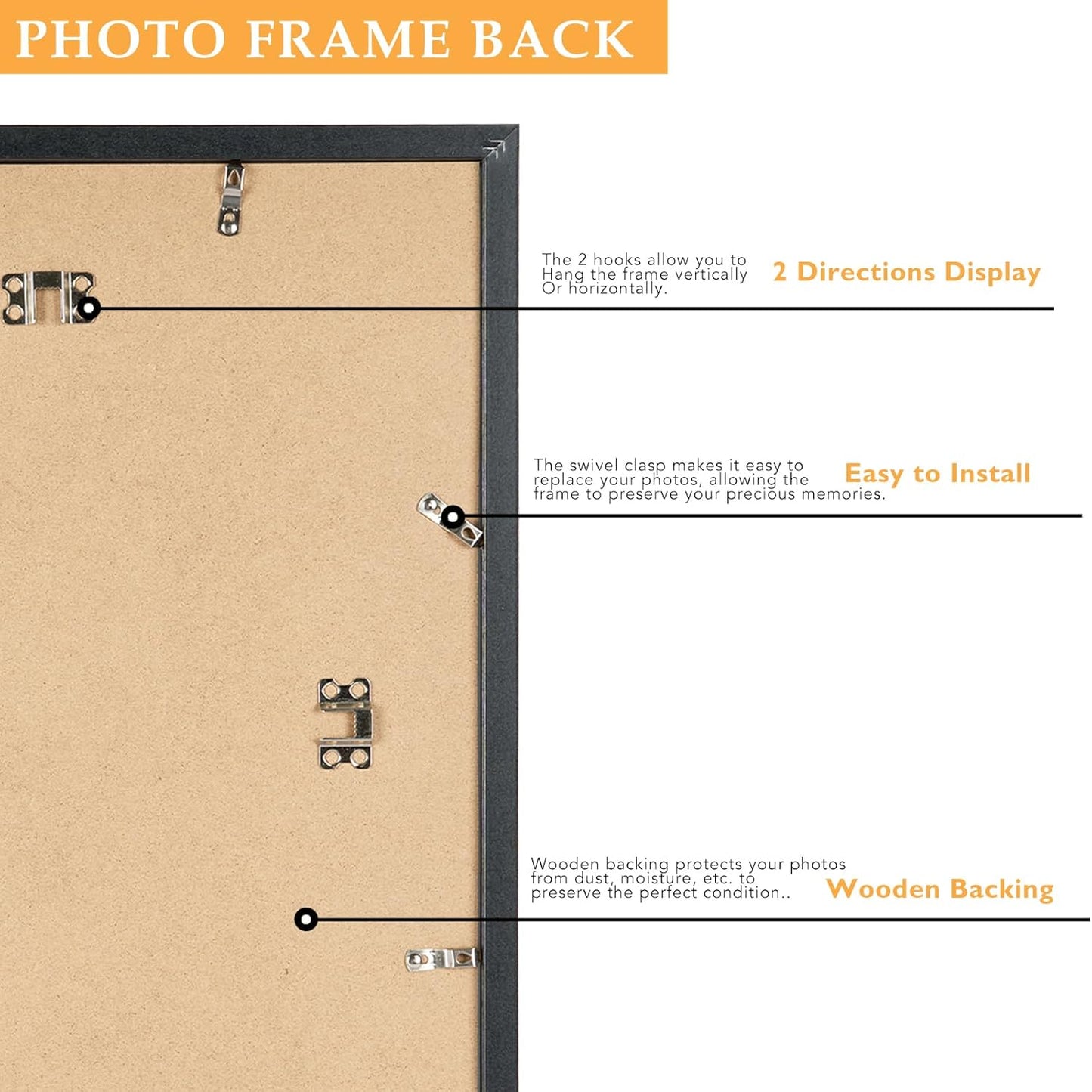 15x21.25 15 21.25 1 Pack Wood Puzzle Frame Black for Wall Hanging, x Picture Frame Poster Photo Frame for Wall