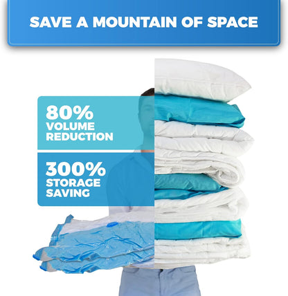 3-Pack XXL Vacuum Storage Bags - Space Saver Bags for Clothes Storage, XL Comforters, 3x XXL Bags (47x35in)