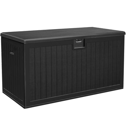 YITAHOME 180 Gallon Double-Wall Deck Box with Side Handles, Outdoor Large Storage for Patio Furniture Cushions, Garden Pool Accessories, Water Resistant & Lockable