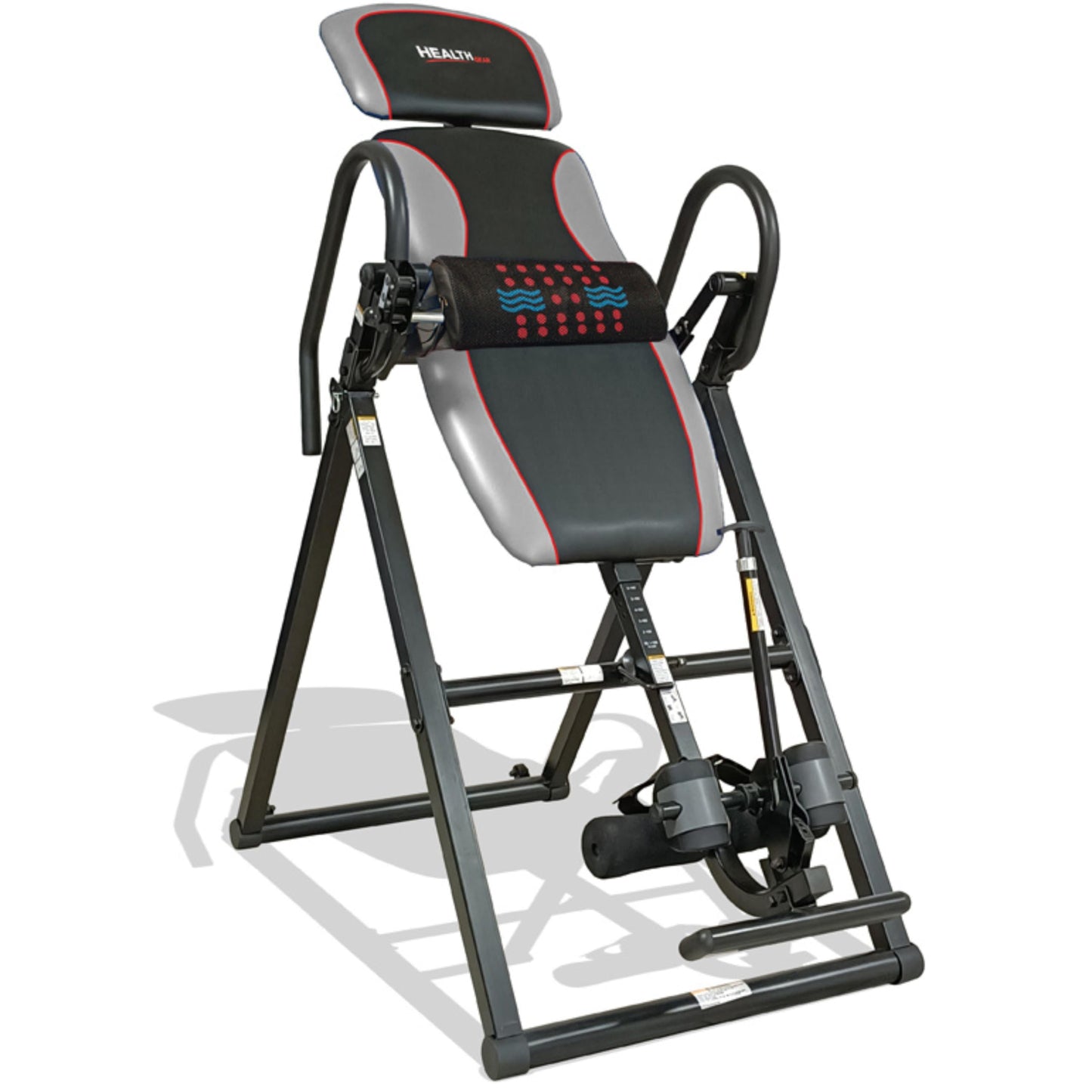 Health Gear - ITM 4.1 - Adjustable Heat & Massage Inversion Table - Heavy Duty up to 300 lbs., Black