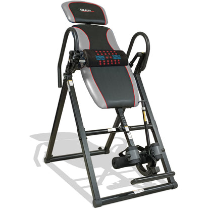 Health Gear - ITM 4.1 - Adjustable Heat & Massage Inversion Table - Heavy Duty up to 300 lbs., Black