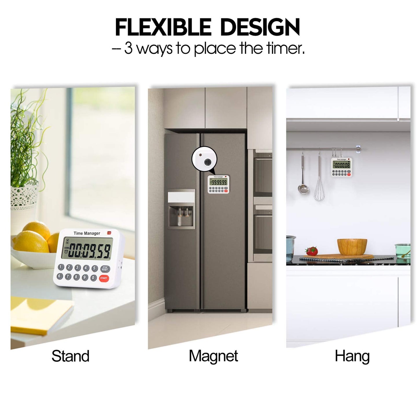 AIMILAR Magnetic Digital Kitchen Timer with Direct Numerical Keypad, Loud Alarm - 99Hr Countdown Count Up Timer for Cooking Baking Classroom, Batteries Included