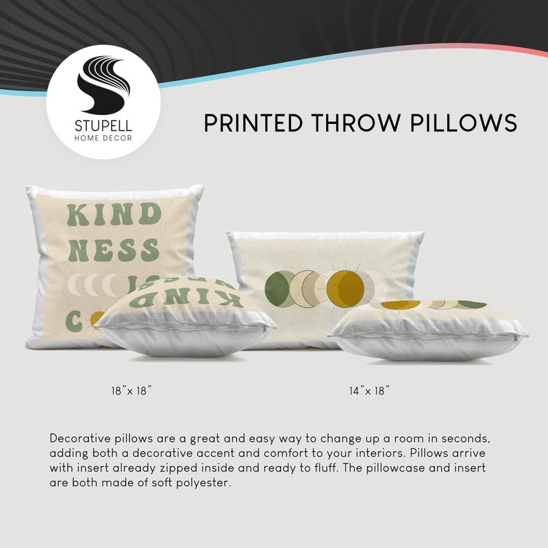 Personalized Throw Pillow – Custom White Square Indoor Cushion 18x18 – Add Your Text – Stupell Industries – Made in USA Home Décor