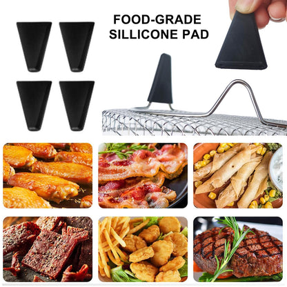 Upgrade 8inch Square Air Fryer Rack,Three Stacktable Dehydrator Rack,Square Air Fryer Accessories,Only Fit for Air fryer which inner size ≥8.7 inch(Square)