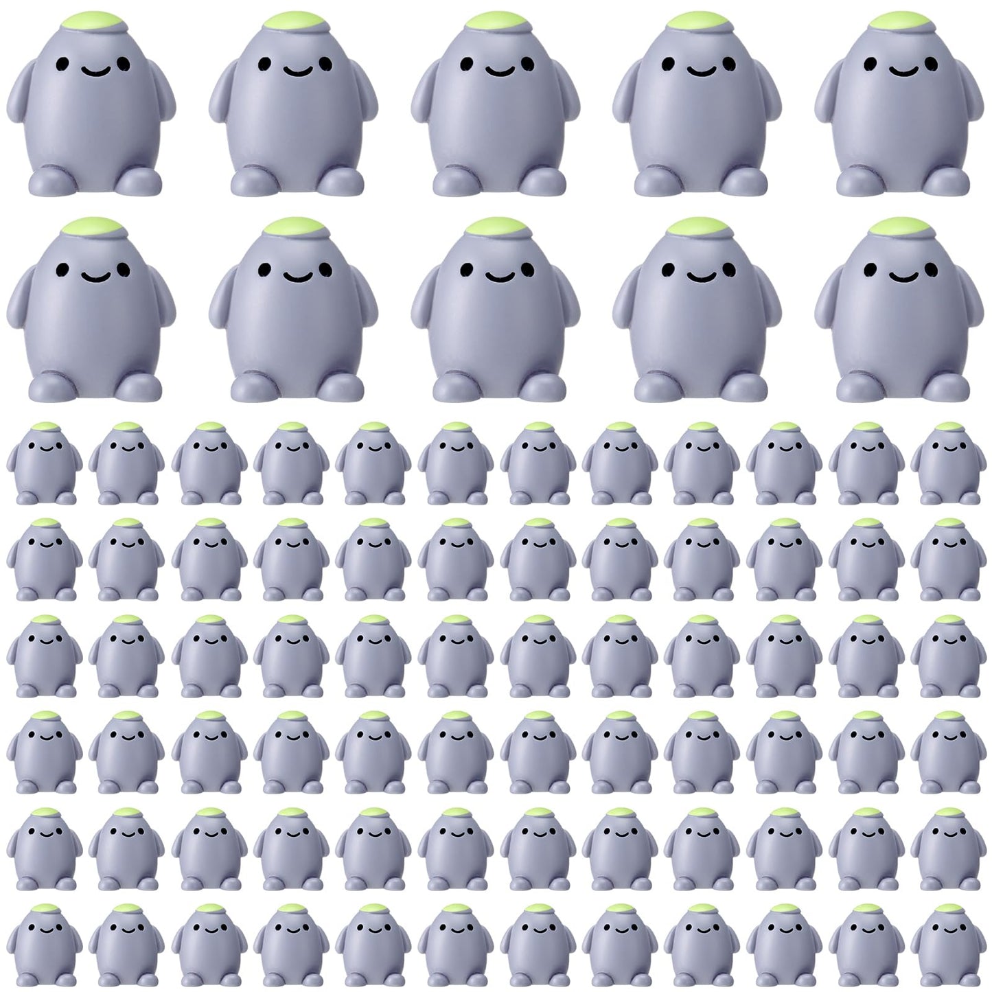Fiwochic 100 Pcs Cute Fake Rock Bulk Resin Mini Stone Decorations Small Fake Rock Charms Tiny Cute Kawaii Anthropomorphic Artificial Stone Charm for DIY Crafts Making Gifts