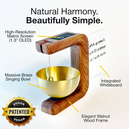 Pro Timer P2 - Elegant Wooden Pomodoro Timer - an Original Productivity Tool with Magnetic Memo Board – High-End Quality Desk Device for Focus, Meditation & Productivity - Ideal for Work & Study