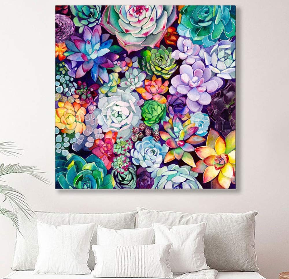 MMAHD 5D DIY Diamond Art Painting Kits for Adults Full,Succulents Full Drill Embroidery Paintings Rhinestone Pasted DIY Painting Cross Stitch Arts Crafts for Home Wall Decor 11.8×11.8Inches.