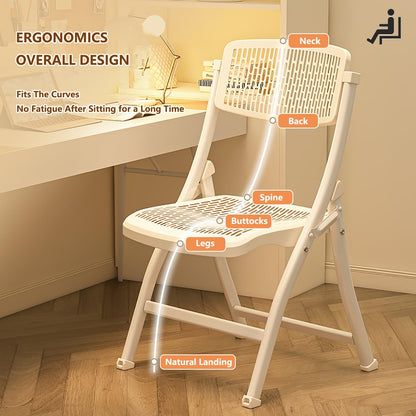 shancyug Folding Chairs 4 Pack, 440 Pound Capacity,Outdoor Chairs with Steel Frame, for Weddings, Parties, Restaurants, Conferences, Patio, Garden(Gray)