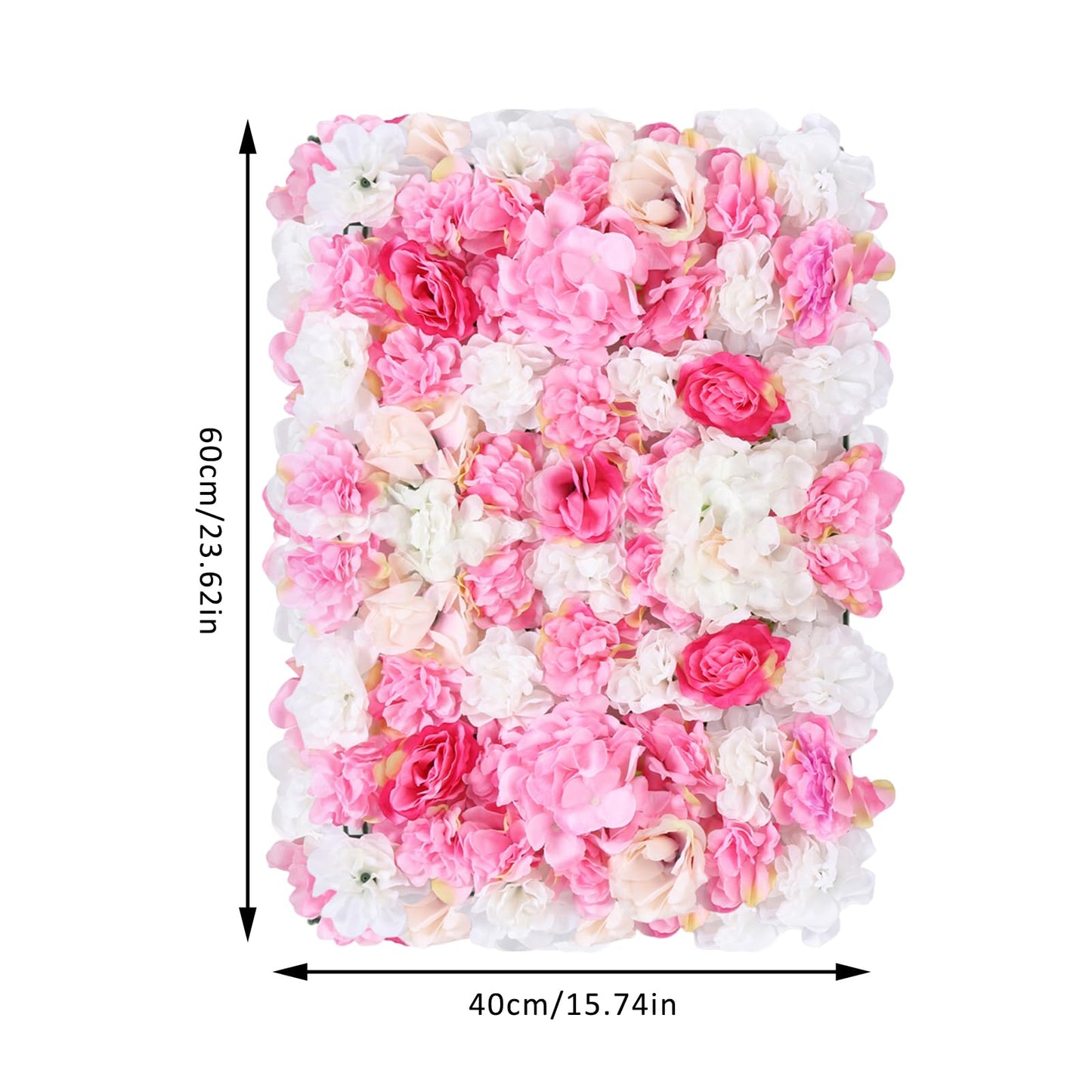 Gdrasuya10 20x Artificial Flower Wall Panels Backdrop Wedding Party Background Venue Decor