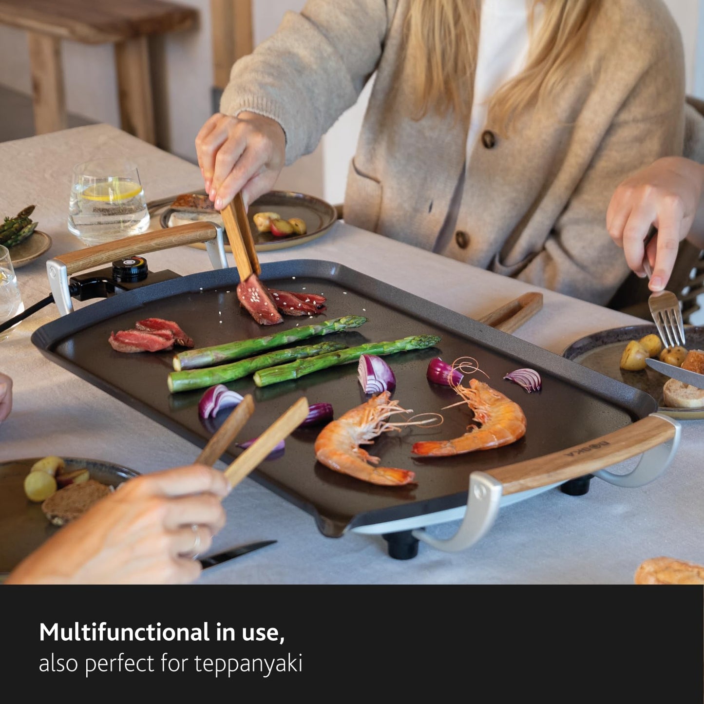BOSKA Large Electric Griddle Pro – Electric Griddle with Large Nonstick Cooking Surface - Adjustable Heat up to 420°F and PFOA and PFAS-Free – 14 x 22 inch