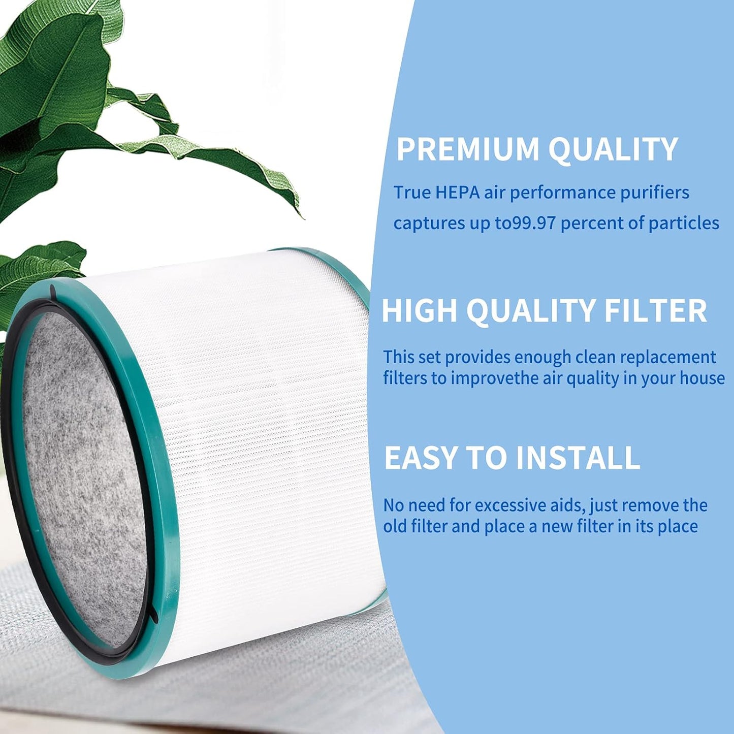 Replacement HEPA Filter Compatible with Pure Cool Link Desk Purifier DP01 DP03 HP00 HP01 HP02 HP03, Part 968125-03