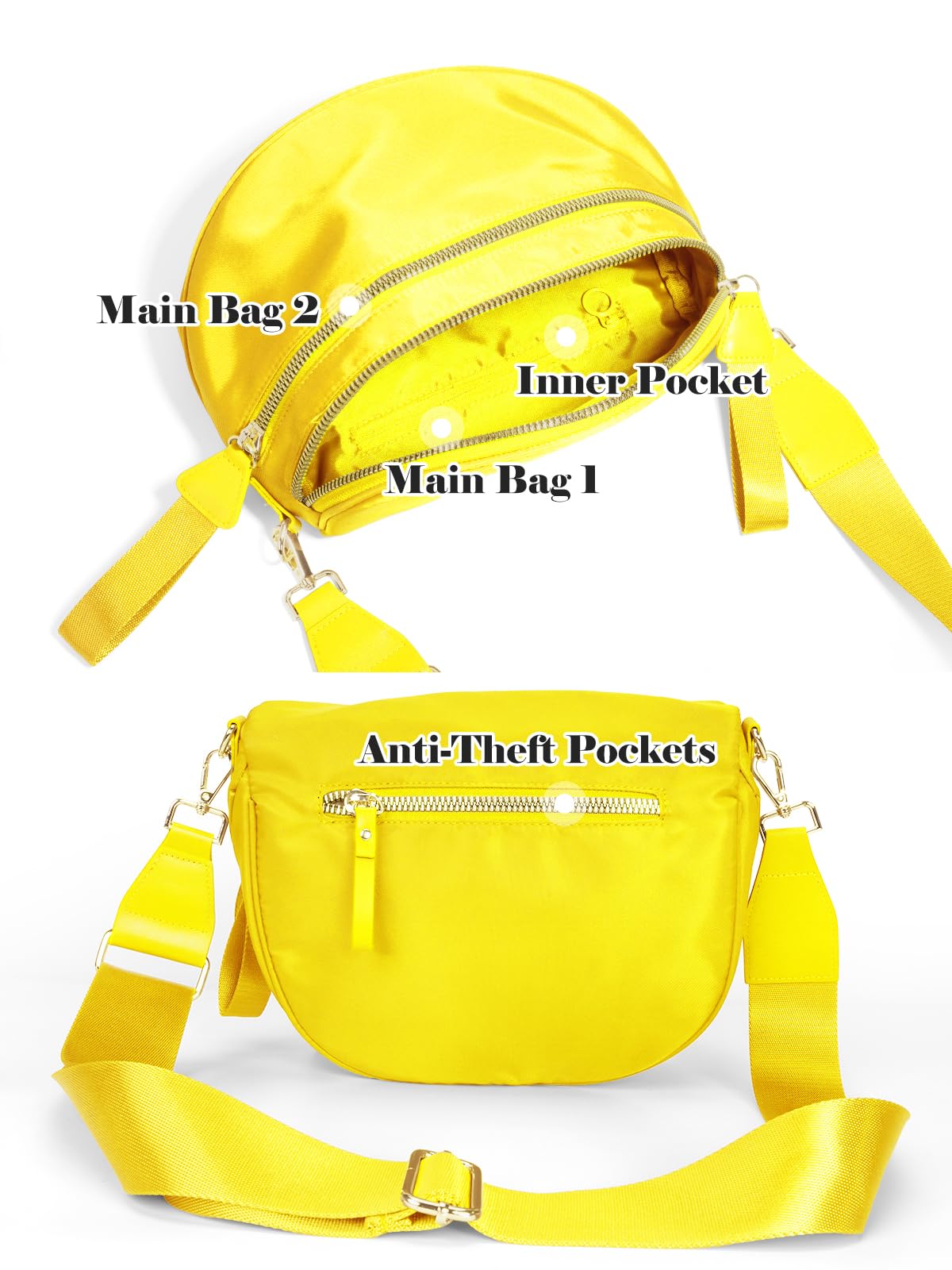 Pure Colour Crossbody Bag Bum Bag for Women,Spacious Purse Fanny Packs Belt Bag,Oversized Bum Bag (Colour Bum Bag-Beige)