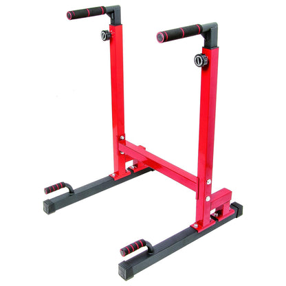 BalanceFrom Steel Frame Dip Station with Adjustable Height, 500 Pound Weight Capacity – Upper Body Workout Home Gym Equipment for Triceps, Push & Pull Ups, Leg Raises, and Bench Press