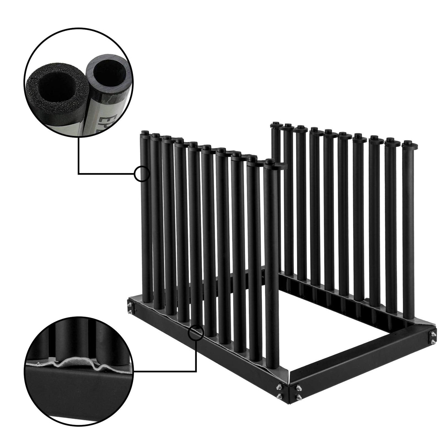 Bestauto Windshield Rack 9-Lite, Glass Rack for Truck Transportation - Steel, 24-Inch Height with PVC Pad & Foam Padding