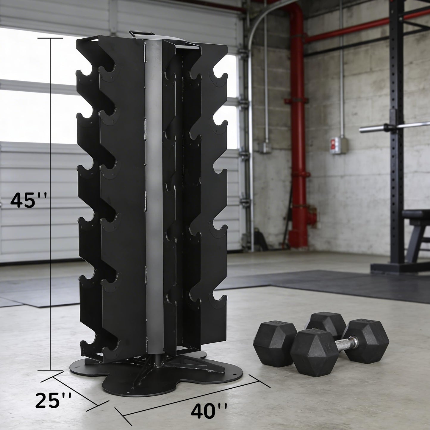 Fitvids Dumbbell Rack Multifunctional Weight Stand for Home Gym, Vertical