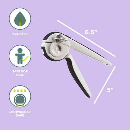Chef'n EzSqueeze One-Handed Can Opener (Black and Meringue)