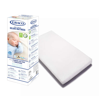 Graco Remi 4-in-1 Convertible Crib & Changer (Gray) - with Graco Premium Foam Crib & Toddler Mattress