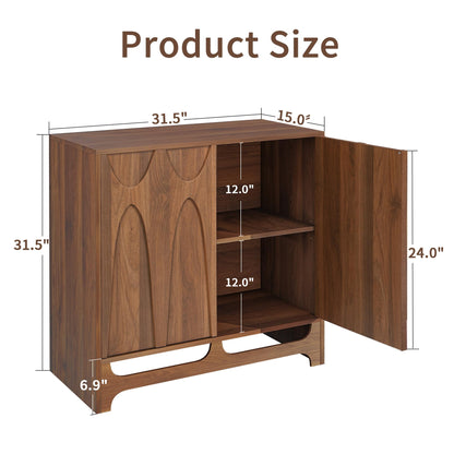 Bifins Sideboard Buffet Cabinet with Storage Set of 3, 94.5” Mid Century Modern Storage Cabinet with Adjustable Shelf and 6 Doors for Dining Room, Living Room,Entry