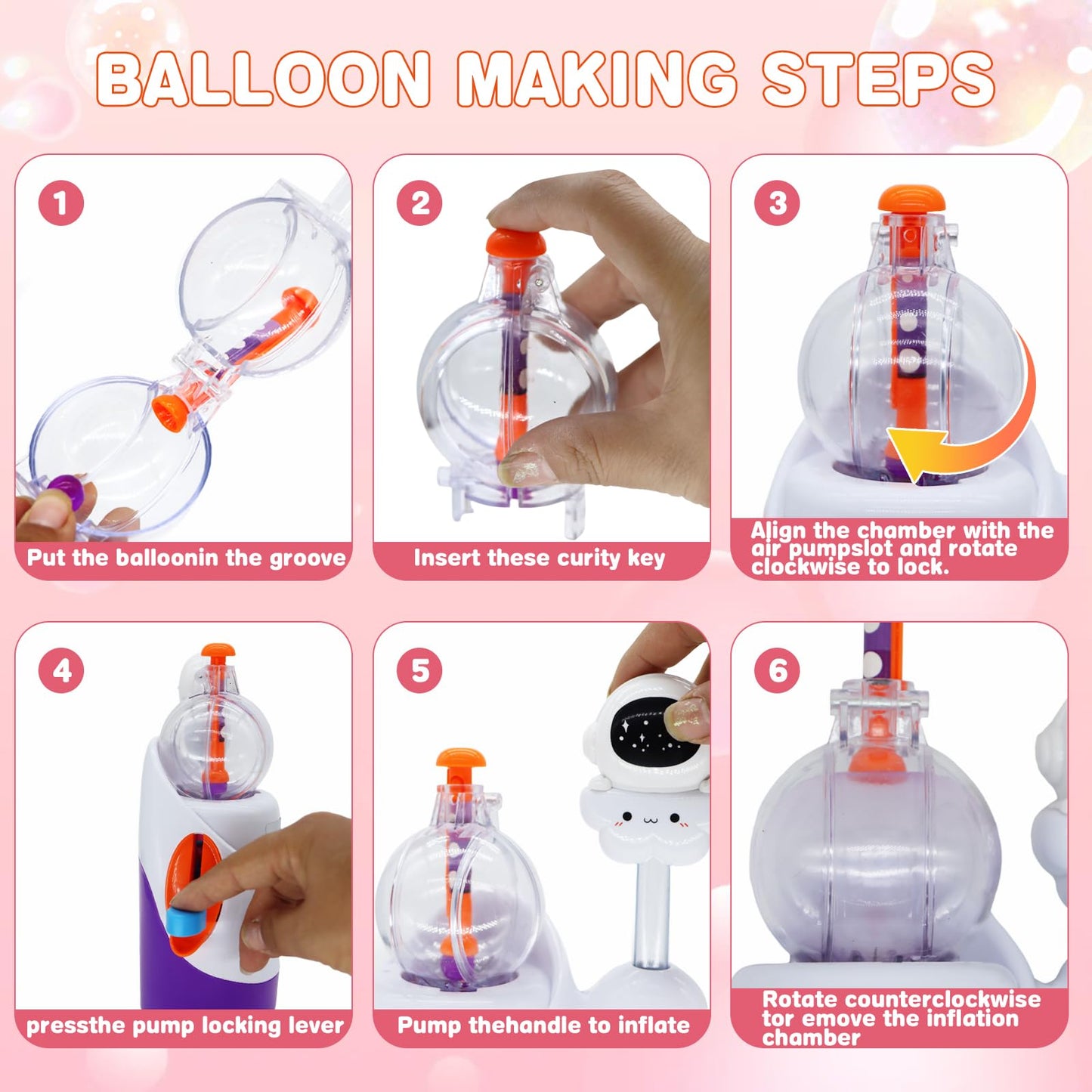 DIY Balloon Animal Craft Kit with Stickers & Air Pump, Create Your Own Magic Balloon Making Craft Toys for Kids, Creative Arts Crafts Birthday Christmas Gifts for Girls & Boys Ages 3-12 (White)