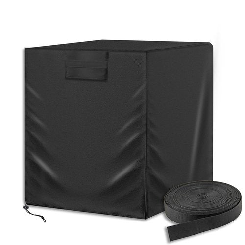 Air Conditioner Cover for Outside Units with Windproof Straps & Reinforced Buckles 420D Heavy Duty Square ac Covers Outdoor Protects HVAC Condenser From Winter Rain Snow Ice Dust Up to 36x36x39 inches