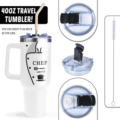 Chef Gifts for Men Women, 40 oz Coffee Tumbler, Culinary Gift Ideas for Chefs and Cooking Lovers
