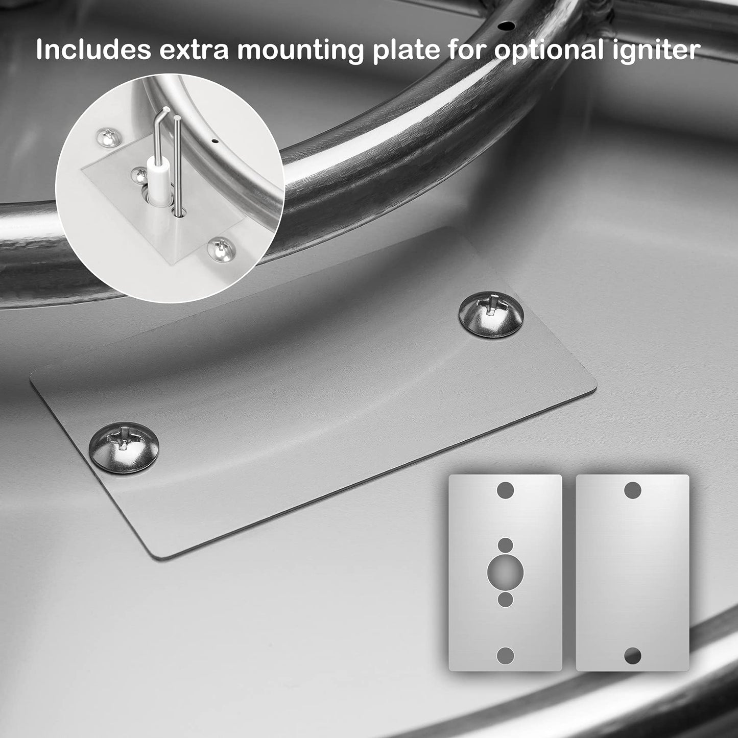 Stanbroil 31-Inch Round Fire Pit Burner Pan, Drop-in Fire Pit Insert for Natural & Propane Gas Firepit Table, Stainless Steel, BTU 296,000 Max