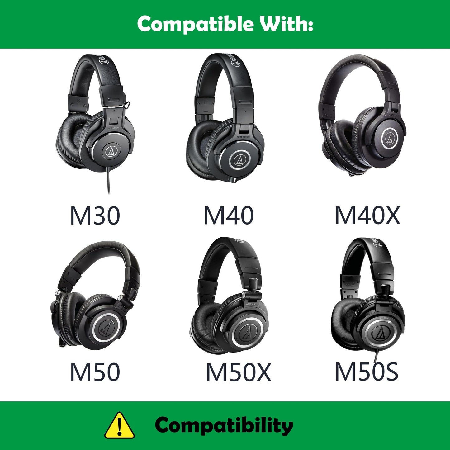 Professional Replacement Headband Compatible with Audio Technica M30 M40 M50 M50X M50S M40X Headphone Protector with Breathable Fabric