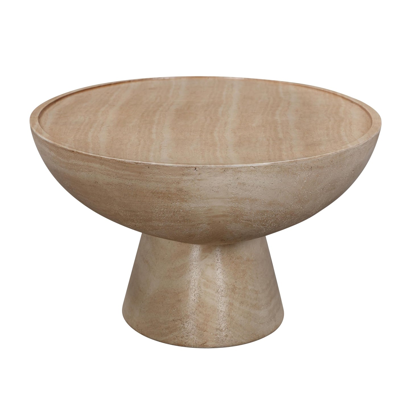 Tov Furniture Eclipse Textured Faux Travertine Indoor/Outdoor Coffee Table