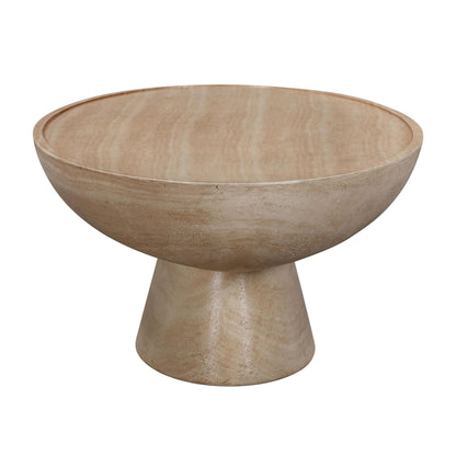 Tov Furniture Eclipse Textured Faux Travertine Indoor/Outdoor Coffee Table