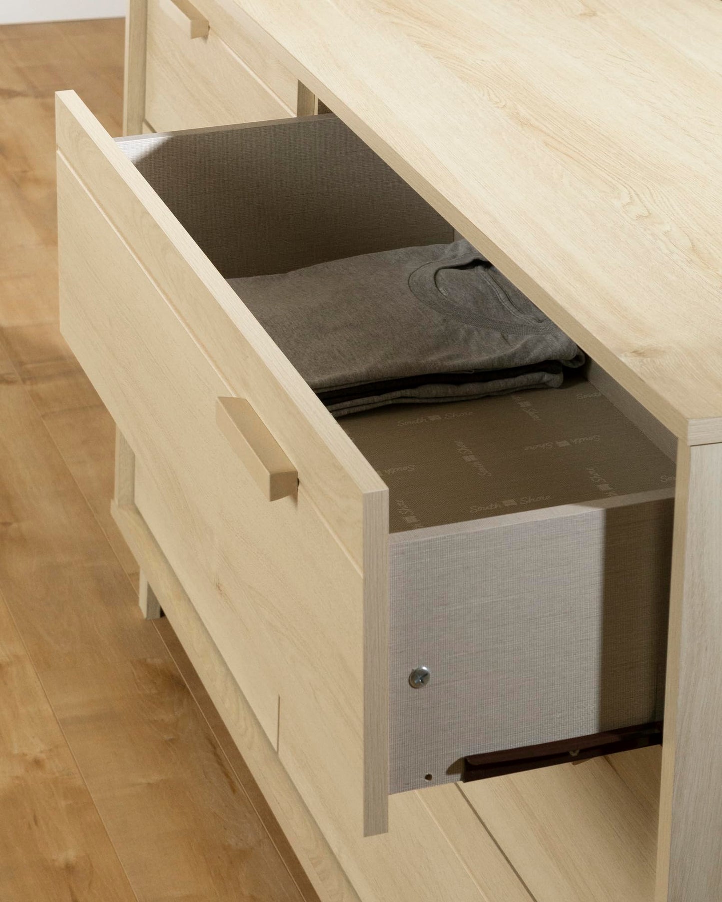 South Shore Noah Dresser Bleached Oak, Contemporary